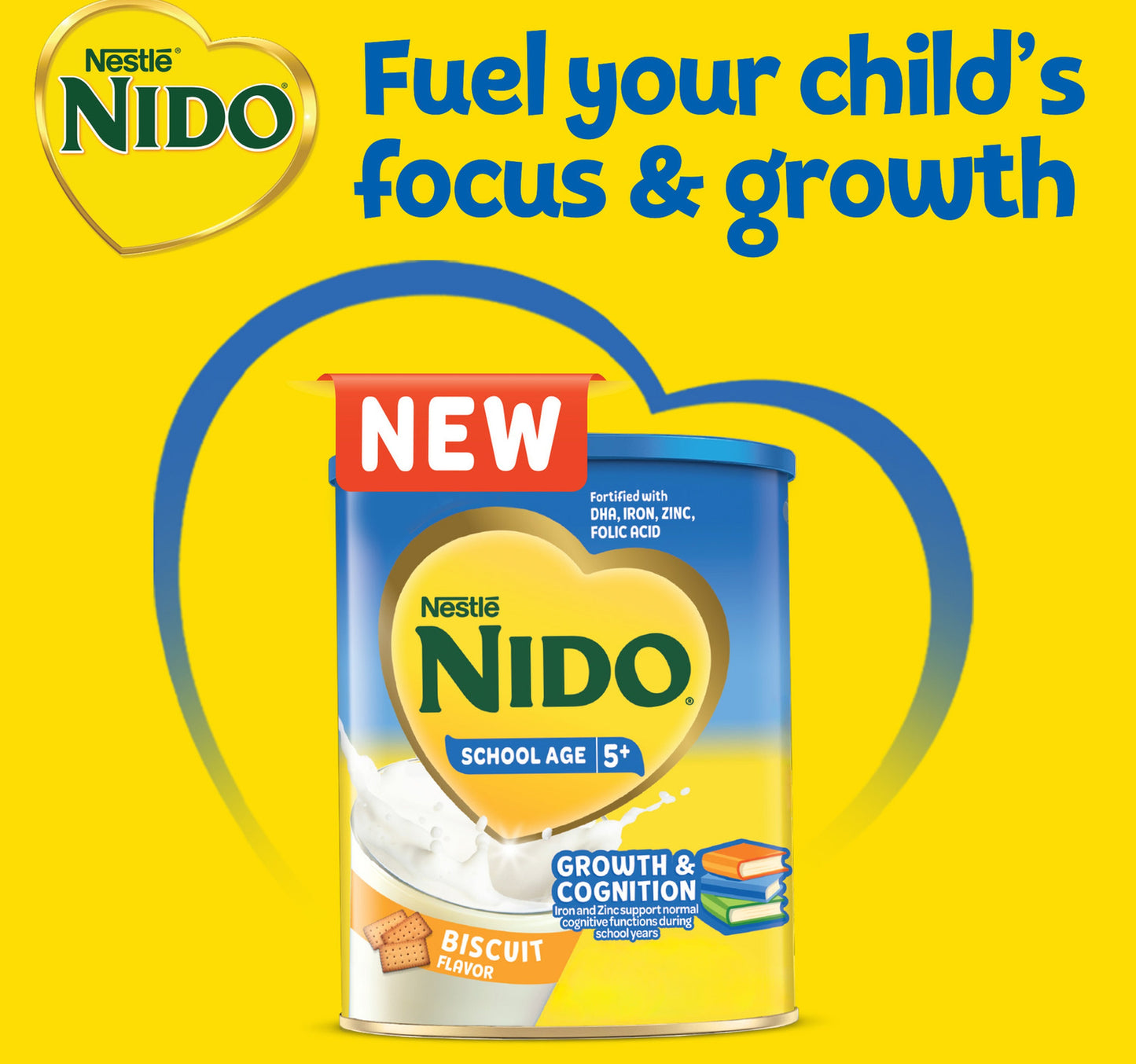 Nestle Nido School Age 5+ Biscuit Flavor 900 g