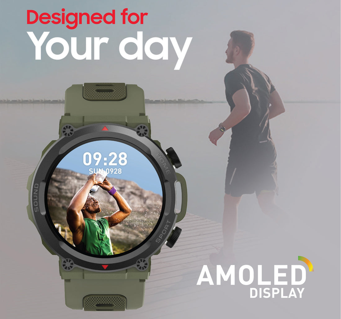 Trands Smartwatch, 1.43 inches AMOLED Display, Black, TR-SW70