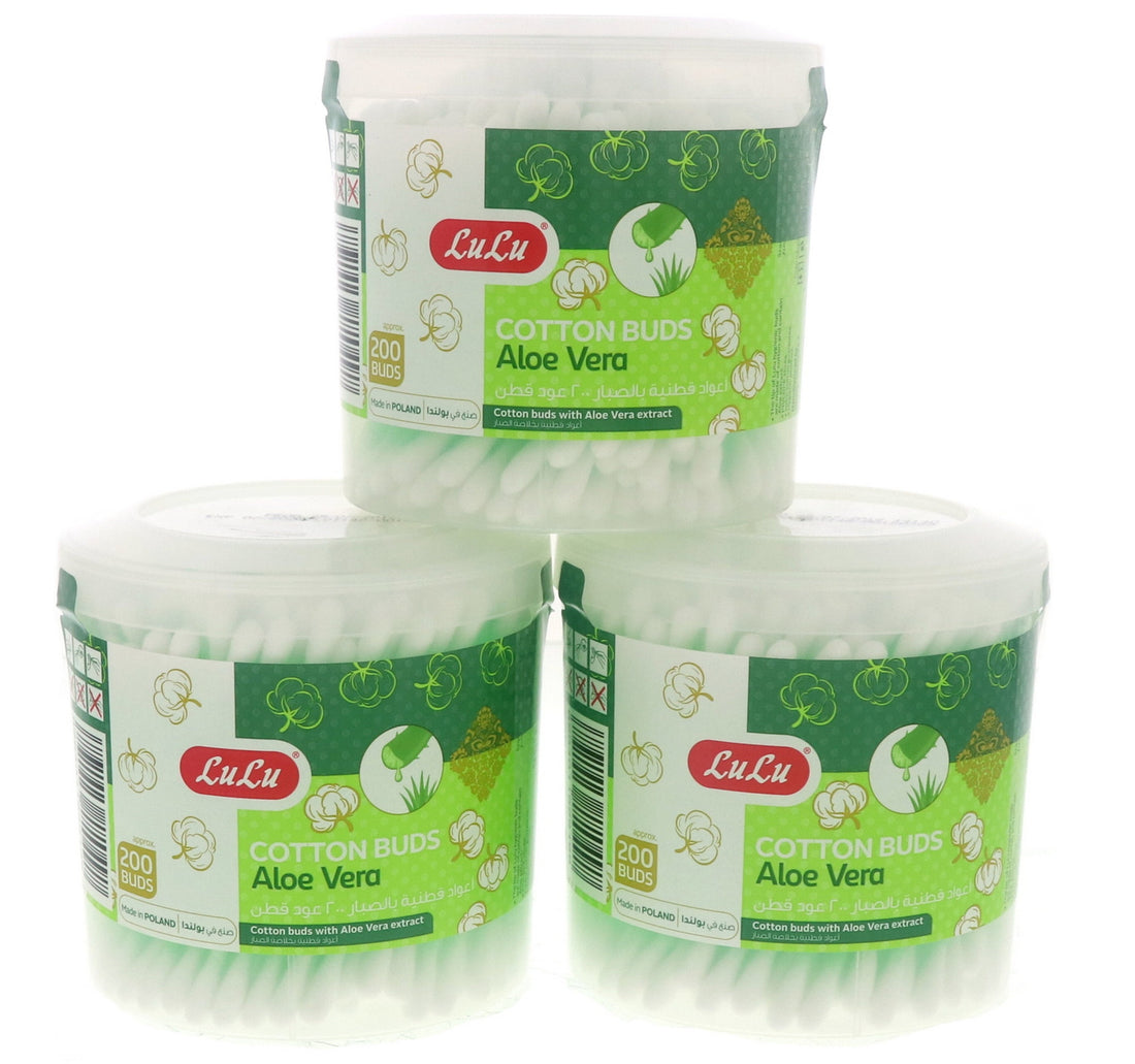 LuLu Cotton Buds With Aloe Vera 3 x 200pcs