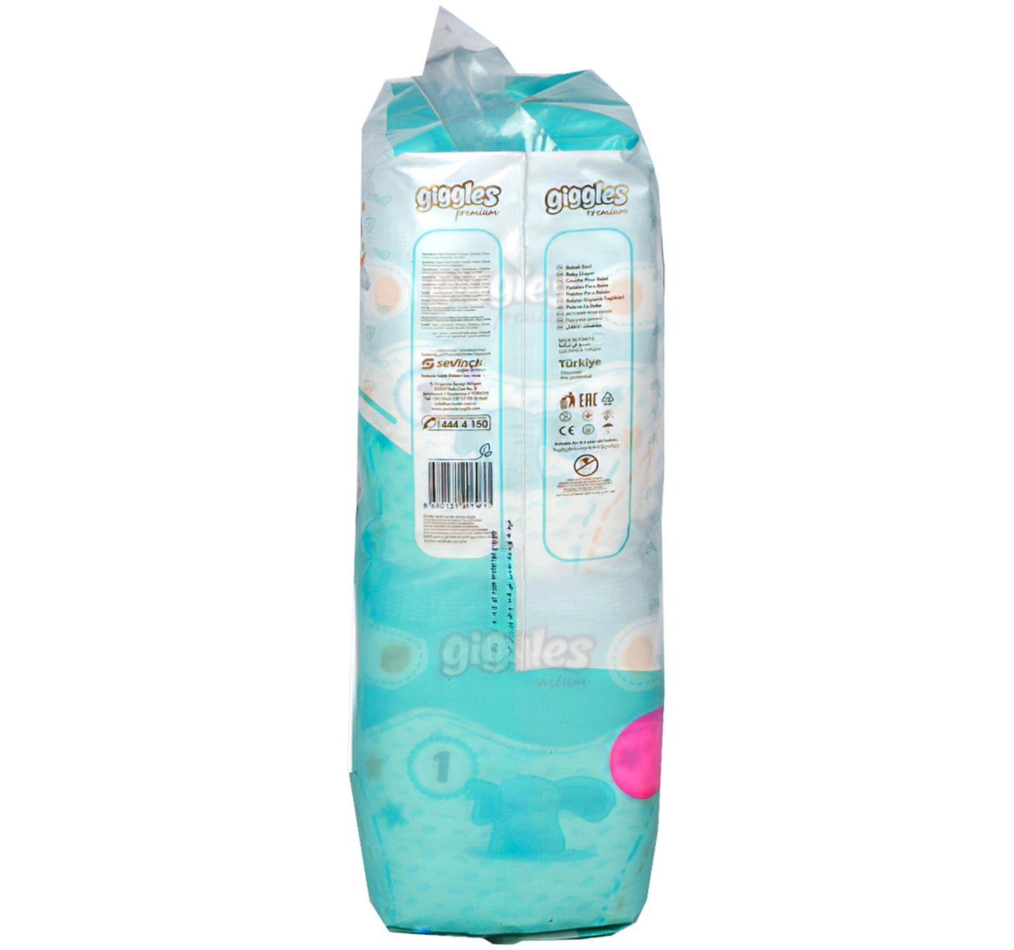 Giggles Premium Newborn Baby Diaper Size 1 2-5 kg 74 pcs