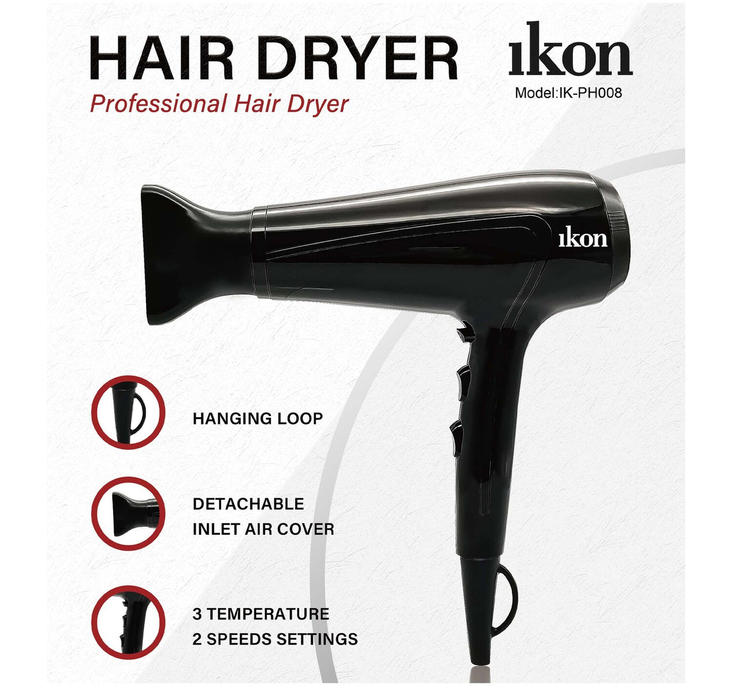Ikon Professional Hair Dryer IK-PH008