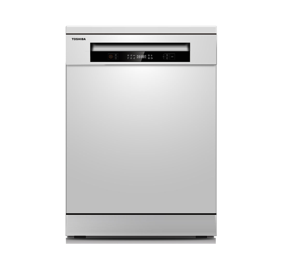 Toshiba Free Standing Dishwasher, 6 Programs, 14 Place Settings, White, DW-14F1ME(W)
