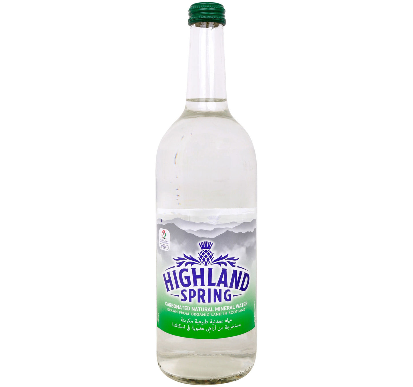 Highland Spring Sparkling Mineral Water Glass Bottle 750 ml