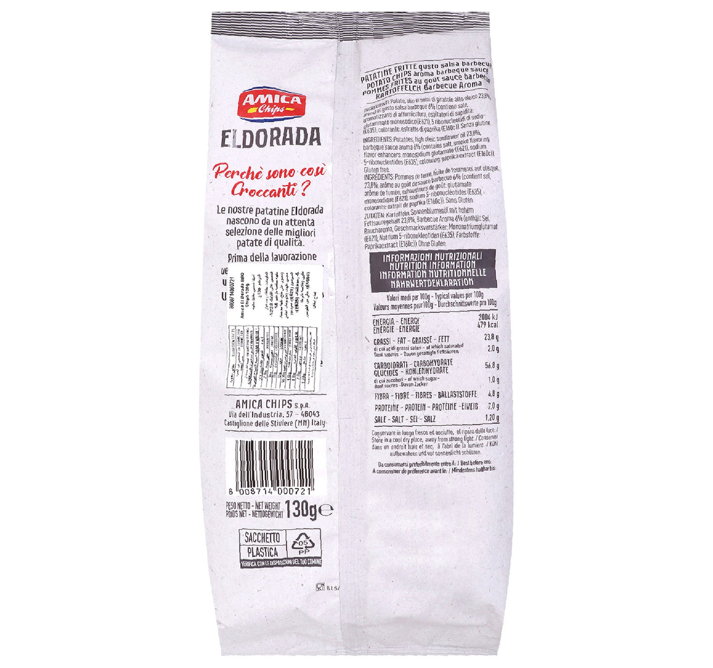 Amica Chips Eldorada Barbecue Salsa Potato Chips 130 g