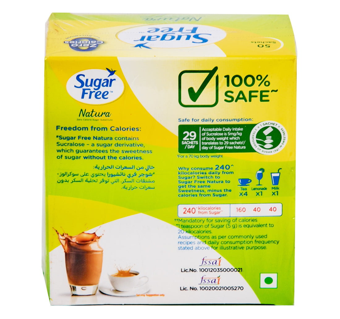 Sugar Free Natura Zero Calorie Sugar Substitute 50 pcs