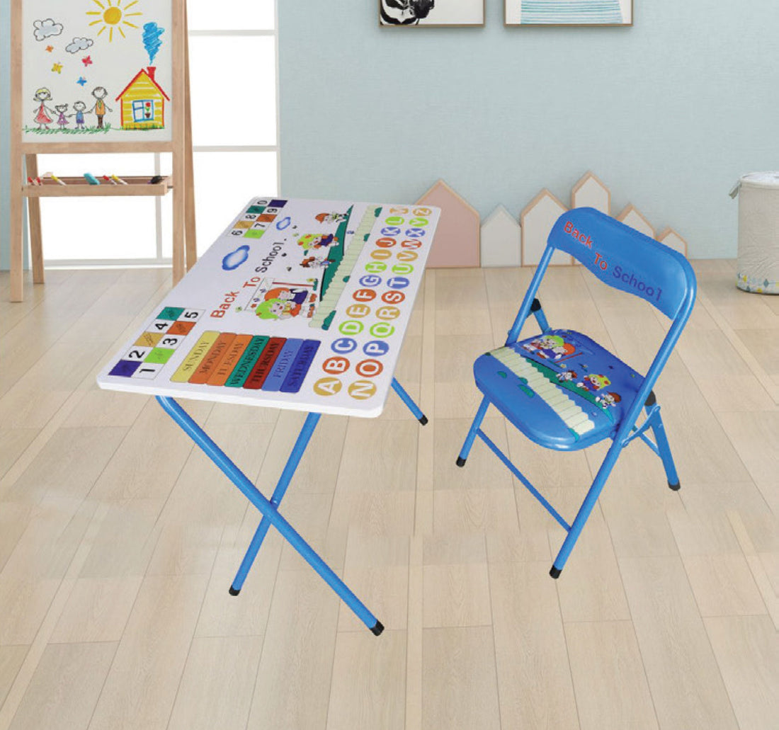 Maple Leaf Home Study Table + Chair KT003-B Blue
