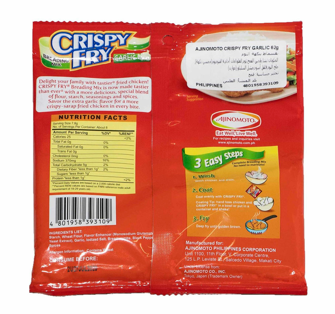 Ajinomoto Crispy Fry Garlic Breading Mix 62 g