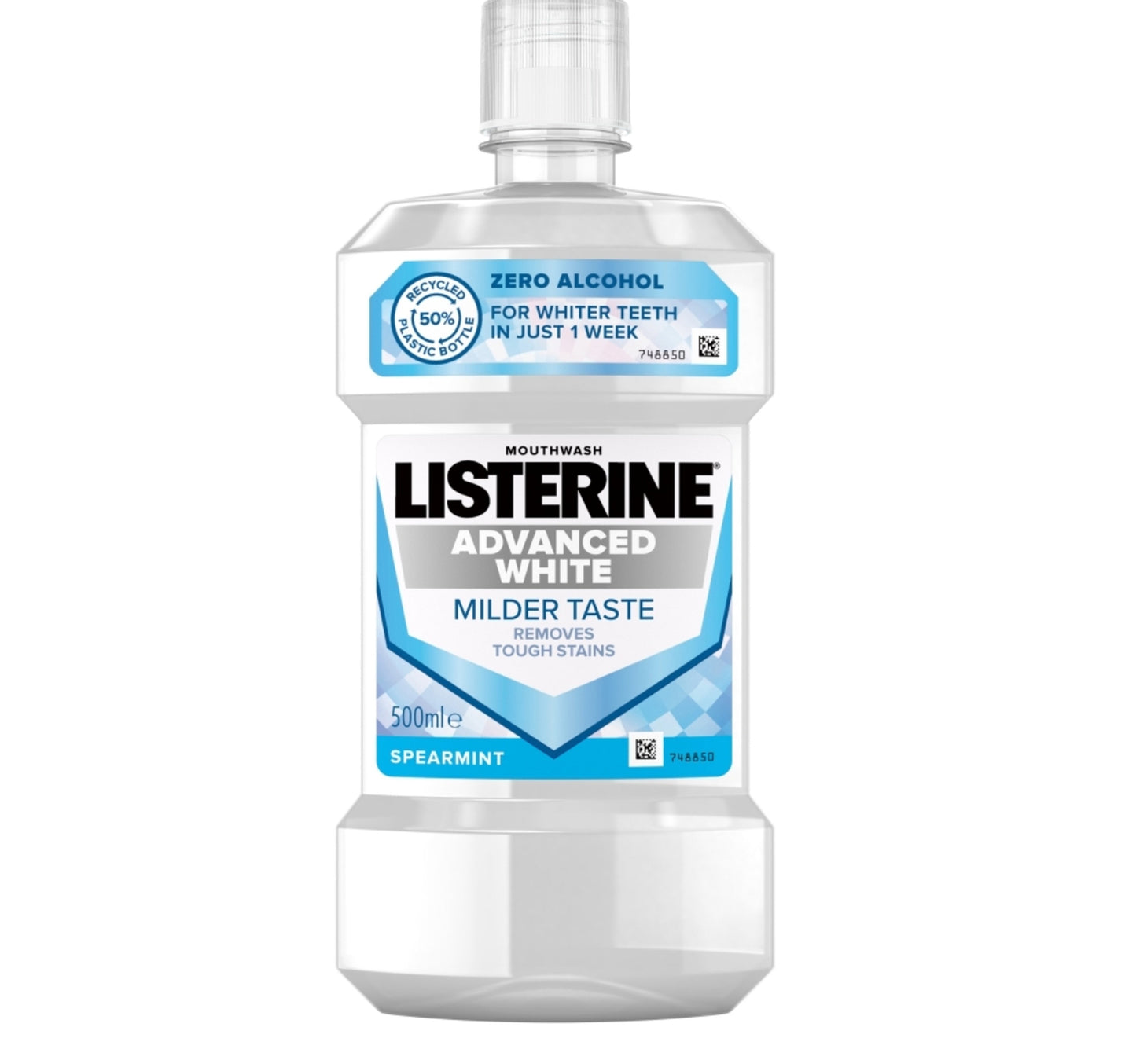 Listerine Advanced White Zero Alcohol Spearmint Mouthwash 500 ml