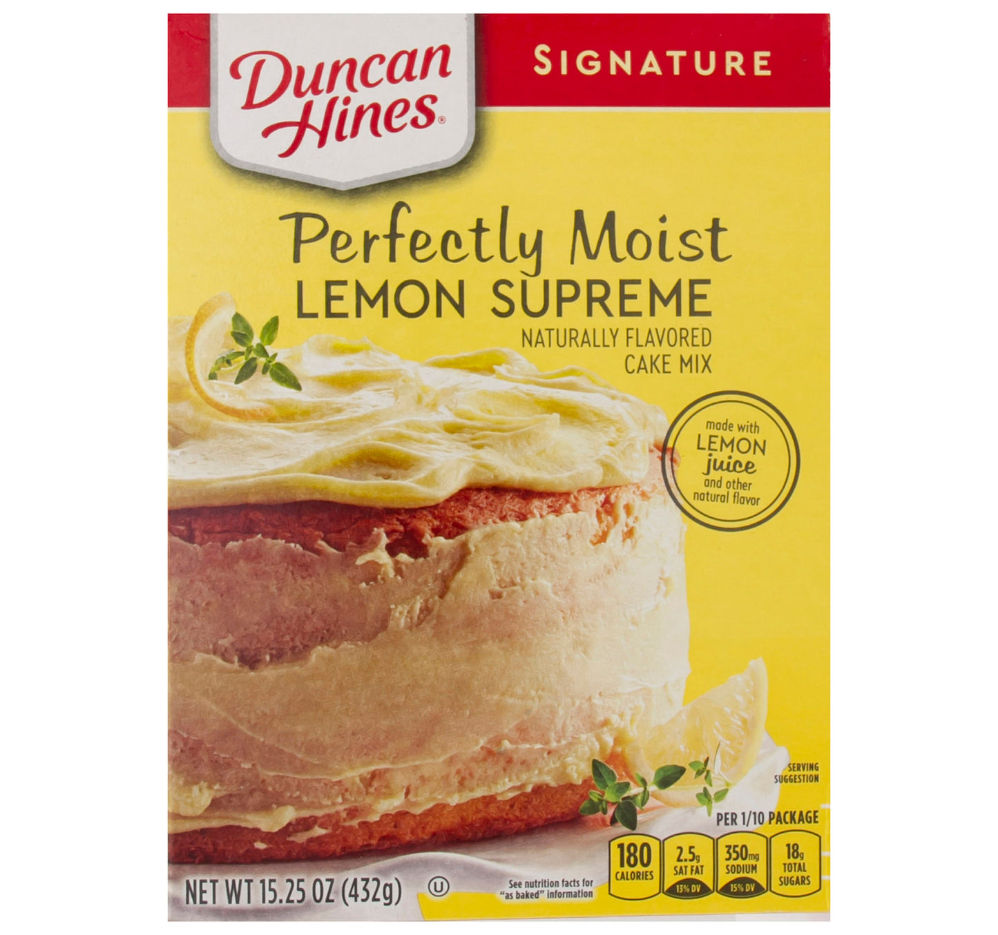 Duncan Hines Lemon Supreme Cake Mix 432 g