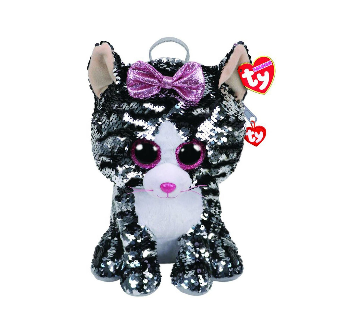Ty Fashion Sequin Cat Kiki Plush Backpack 95020