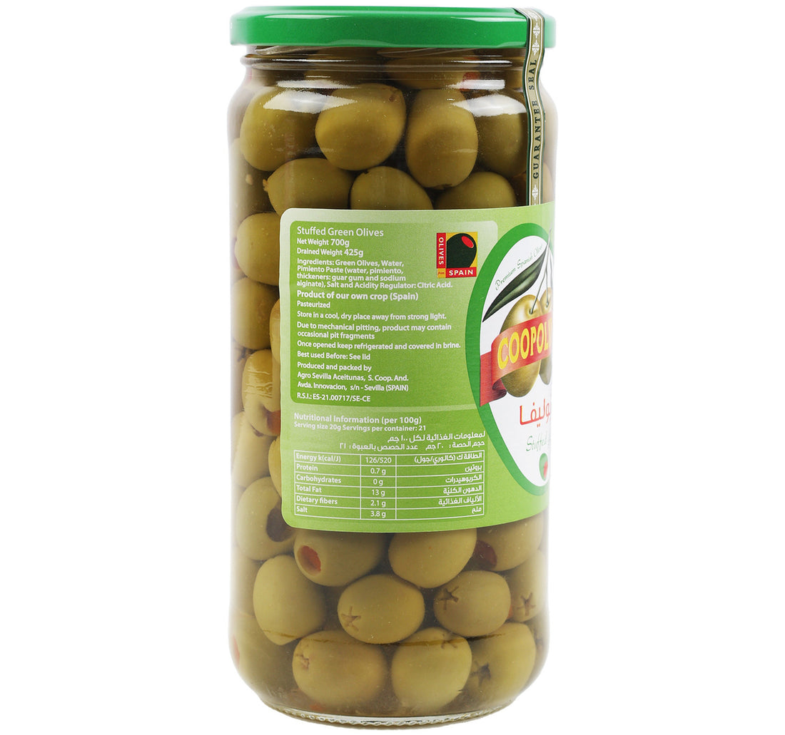 Coopoliva Stuffed Green Olives 700 g