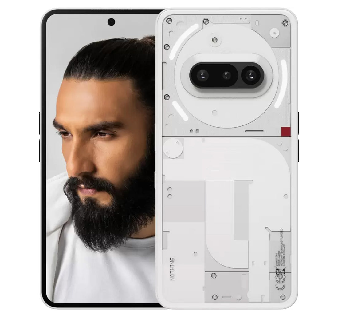 Nothing Phone (3a) 5G Smartphone, 12 GB RAM, 256 GB Storage, White, A10400152