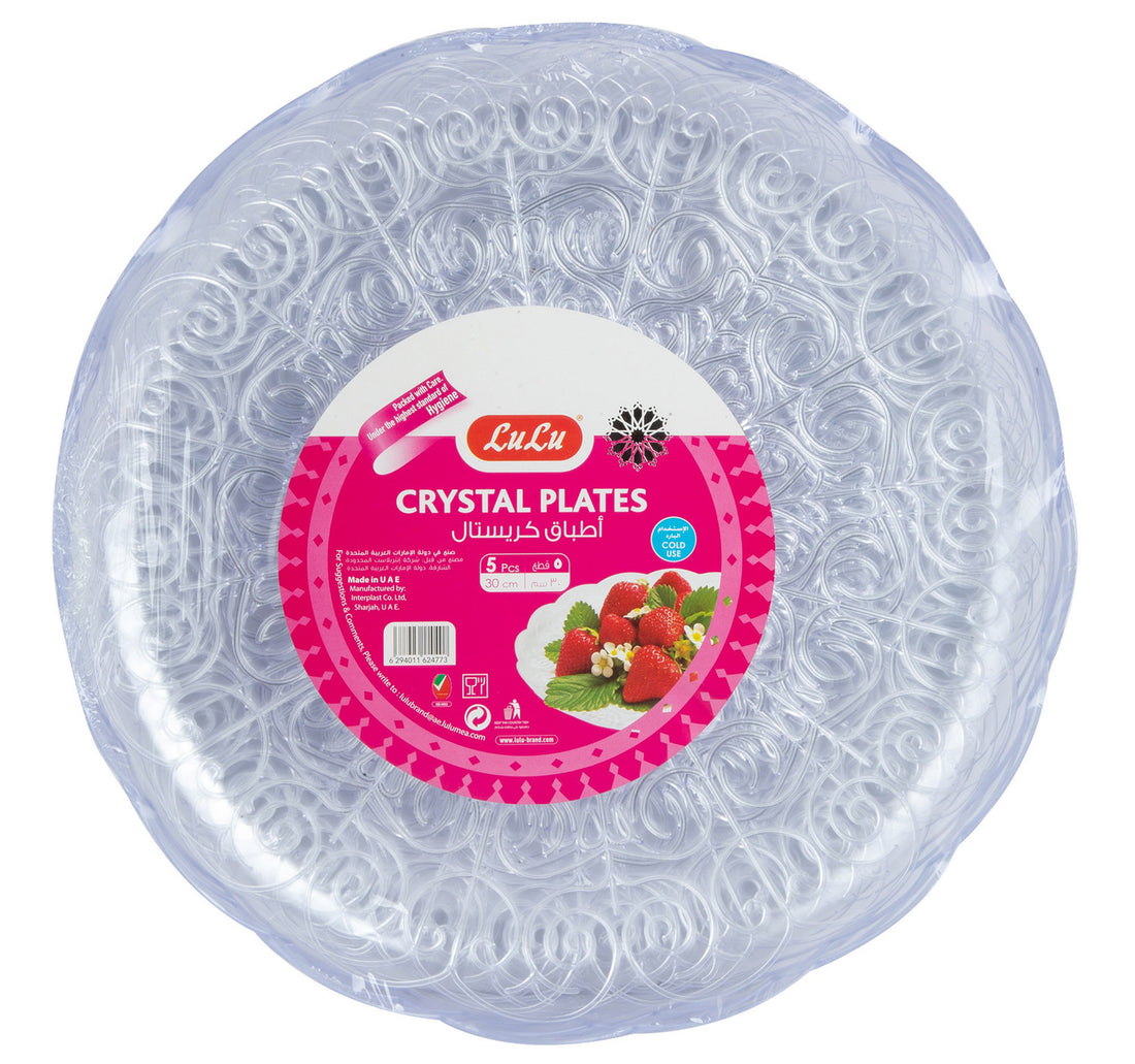 LuLu Crystal Plates Size 30cm 5 pcs