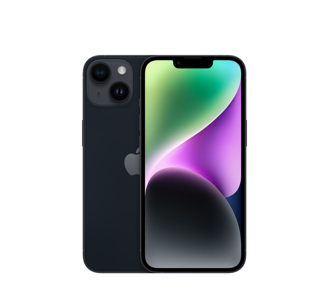 هاتف Apple iPhone 14 5G الذكي، سعة تخزين 128 جيجابايت، تخزين، منتصف الليل