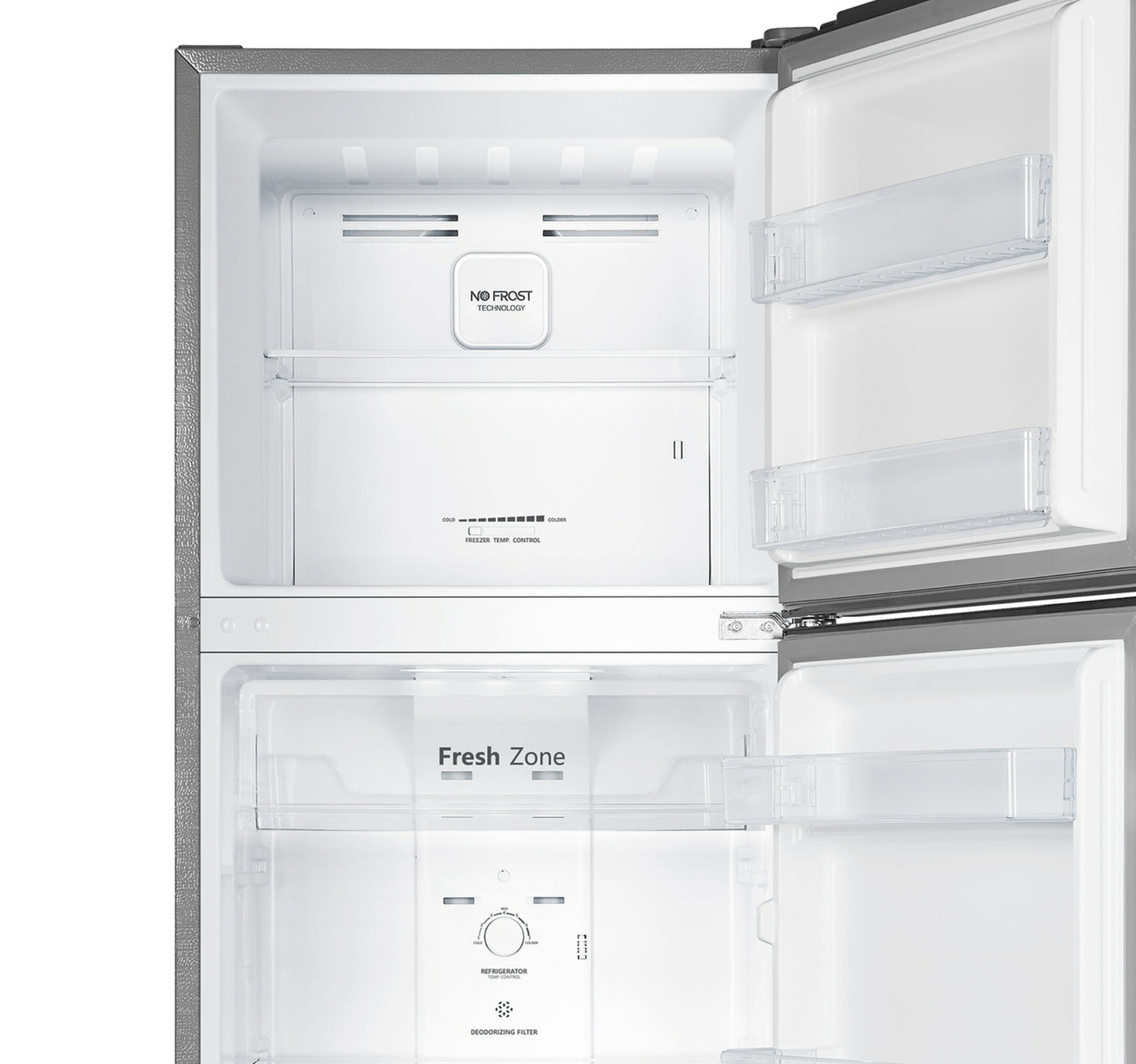 Hisense Top Mount Double Door Refrigerator, 320L Net Capacity, Stainless Steel, RT418N4ASU1