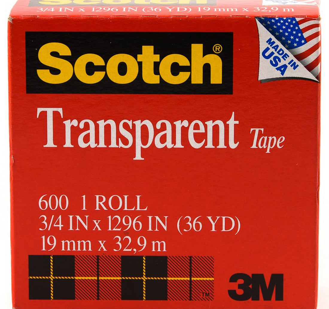 3M Scotch Transparent Tape, 3/4in x 36yards Small Core 1Pc