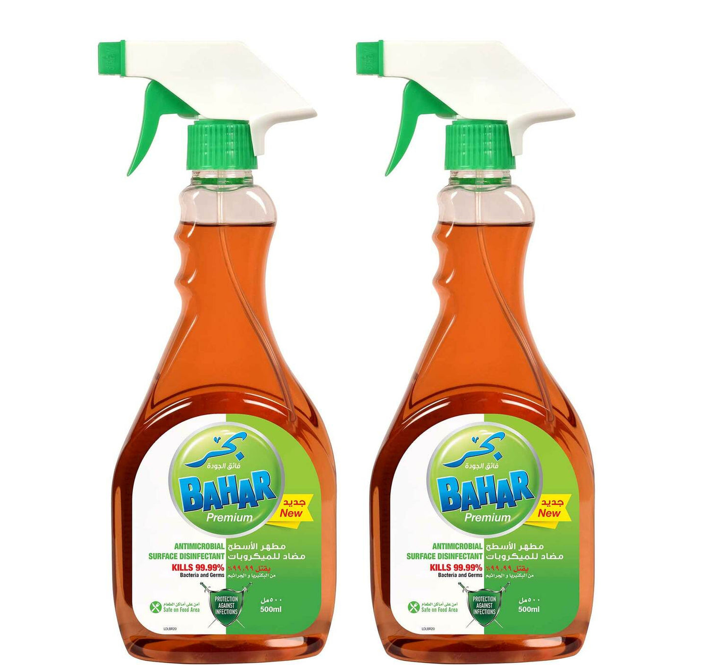 Bahar Premium Antimicrobial Surface Disinfectant 2 x 500 ml