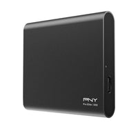 قرص SSD خارجي PNY Elite بسعة 960 جيجابايت ومنفذ USB 3.1 - رمادي غامق