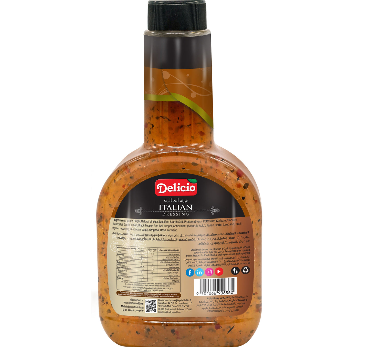 Delicio Italian Dressing 532 ml