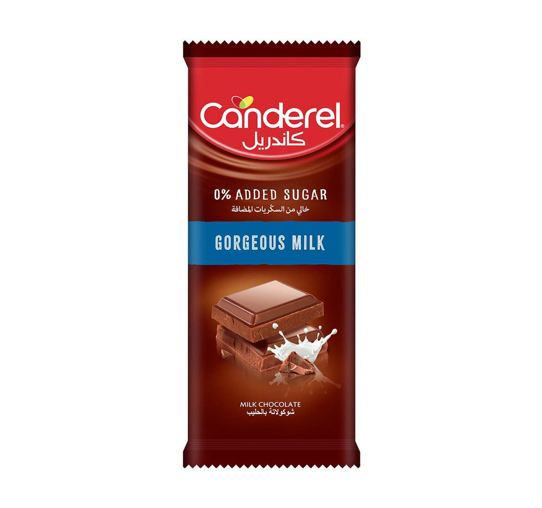 Canderel 0% Added Sugar Gorgeous Milk Chocolate 100 g