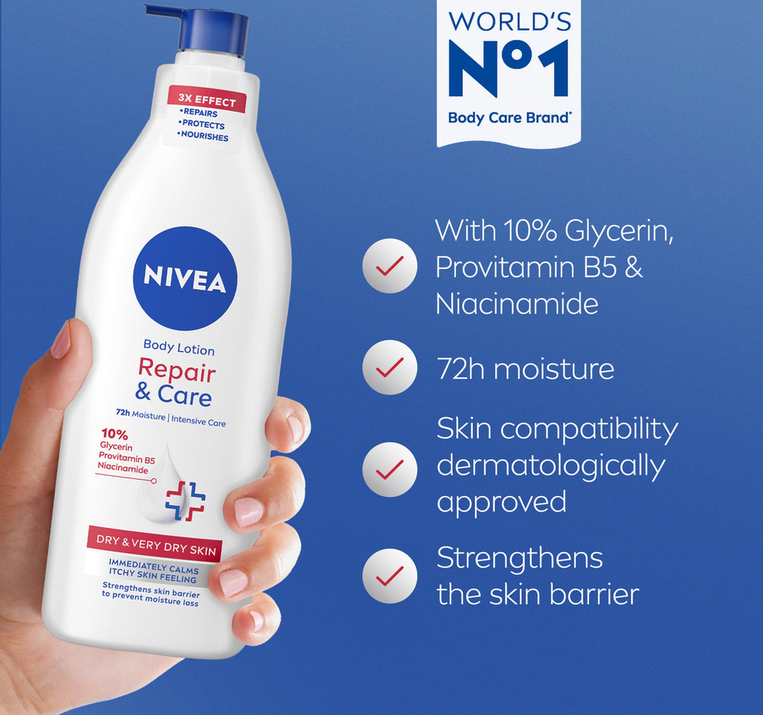 Nivea Body Lotion for Very Dry Skin Repair & Care with Deep Moisture Serum and Dexpanthenol 400 ml