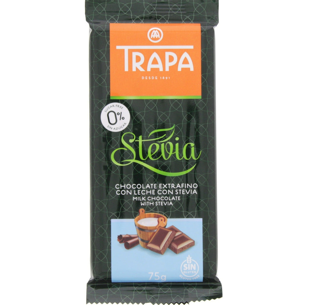 Trapa Stevia Milk Chocolate Bar 75 Gm
