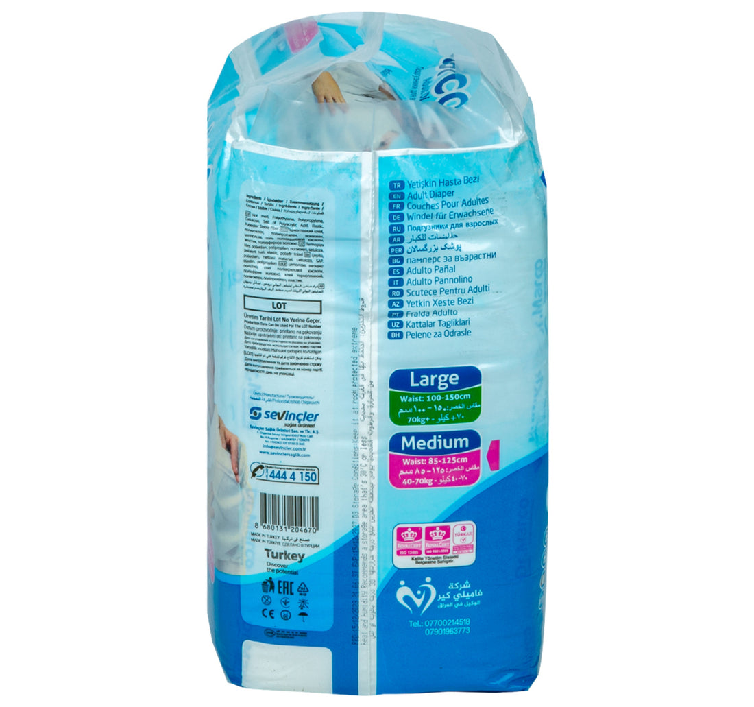 Dr. Marco Adult Diapers Eco Medium Size 85-125cm 15 pcs