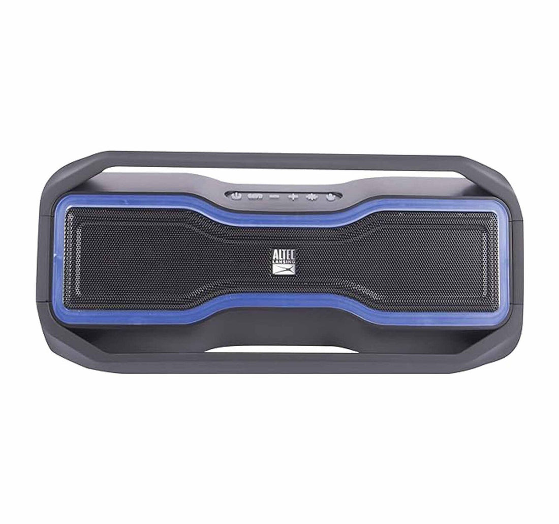 Altec Lansing RockBox - Waterproof, Wireless, Bluetooth Speaker, Floating, IP67, Portable Speaker, Strong Bass, Rich Stereo System, Microphone, 100 ft Range, Lightweight, 12-Hour Battery, LED Lights