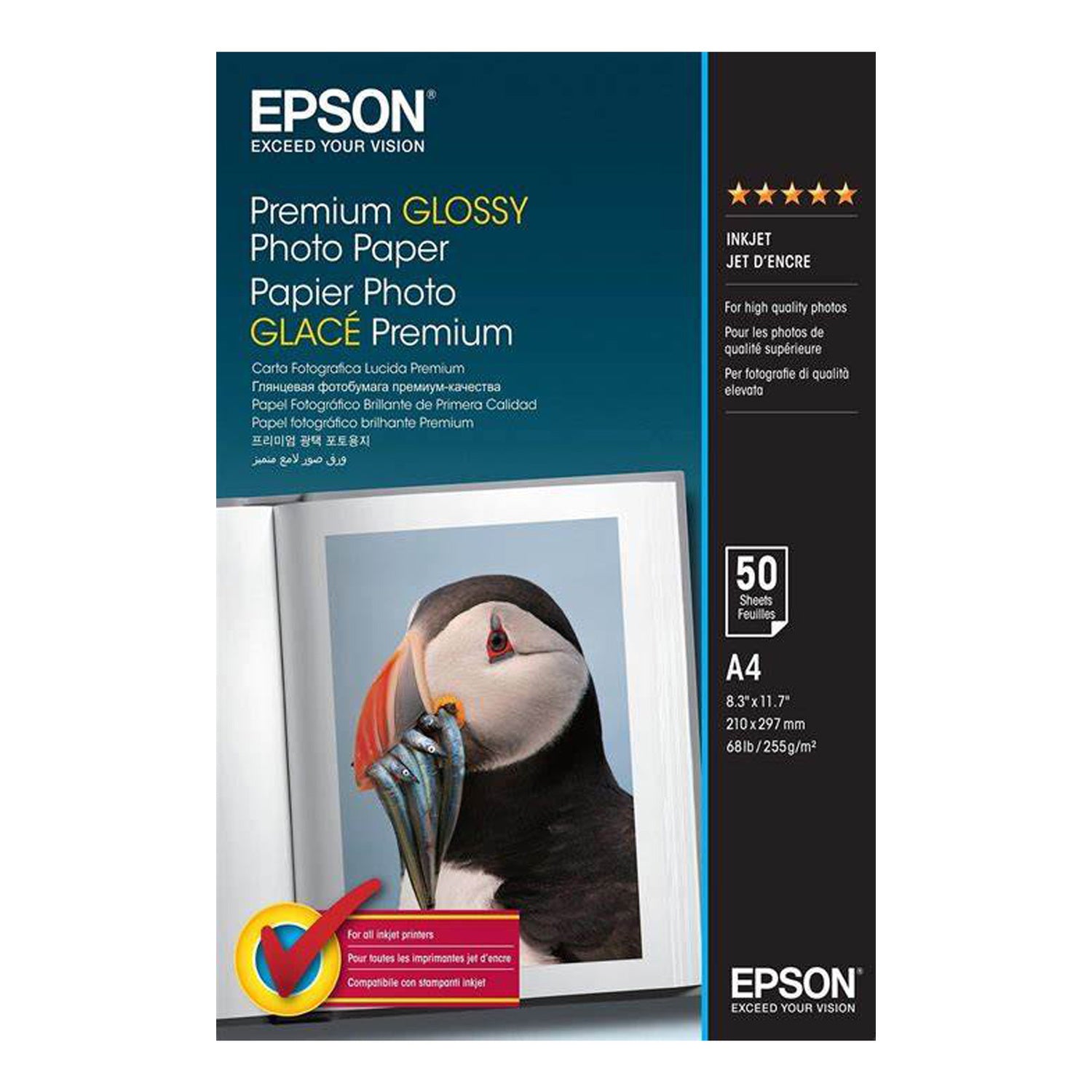 Epson Premium Glossy Photo Paper A4 50 Sheets – Shefs
