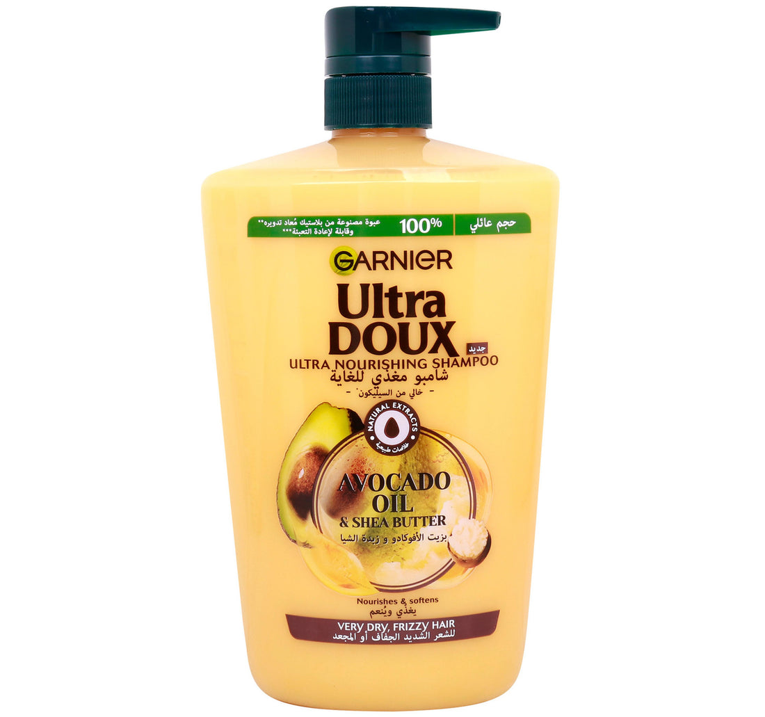 شامبو غارنييه ألترا دو المغذي للغاية بزيت الأفوكادو وزبدة الشيا 1 لتر