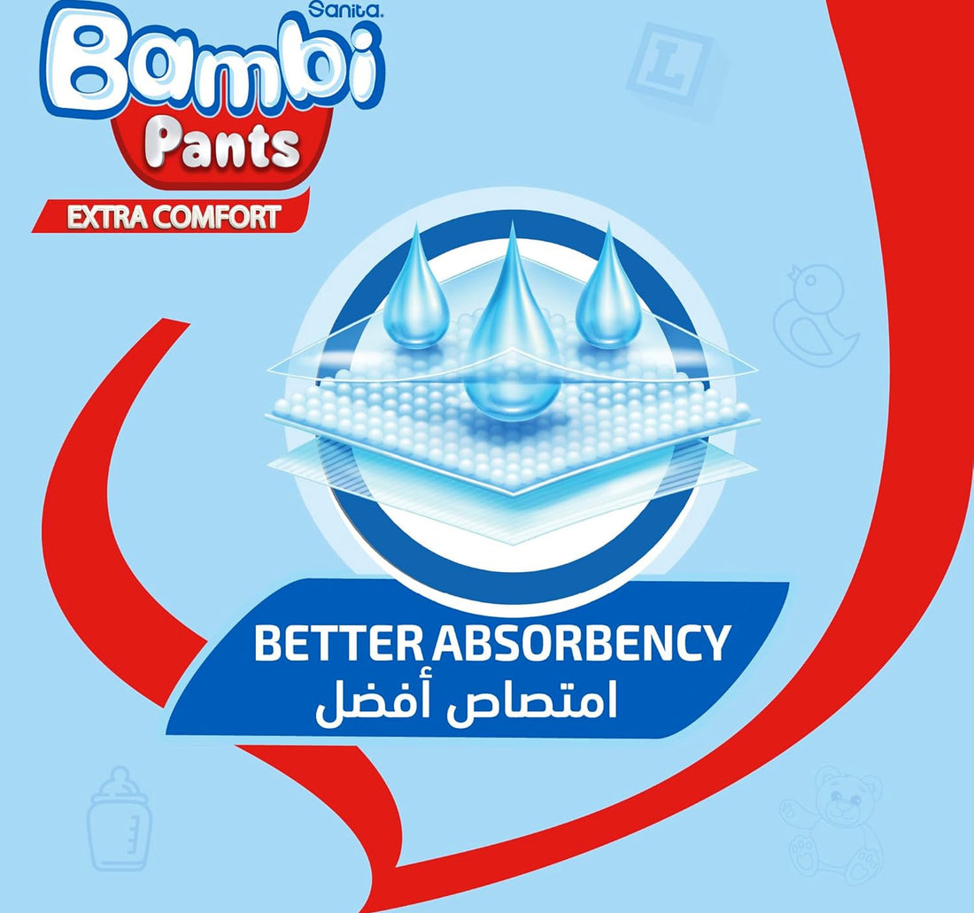 Bambi Diaper Pants Box Large Size 4 (8-14 kg) 84 pcs