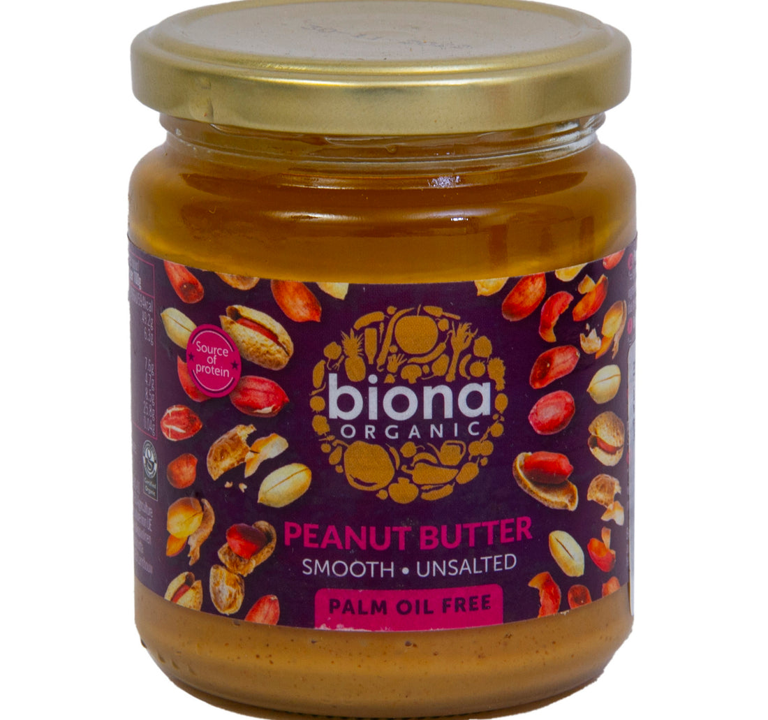 زبدة الفول السوداني العضوية الناعمة من بيونا 250 جرام