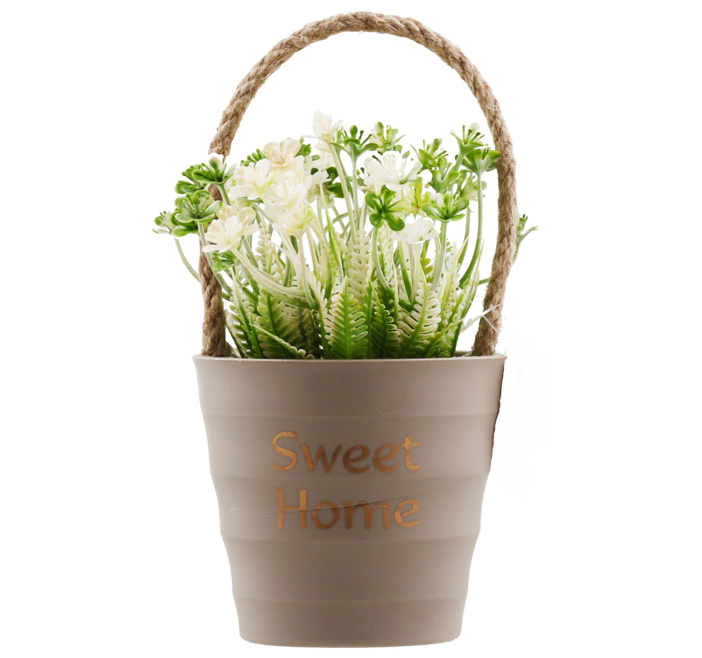 Maple Leaf Home Eva Flower With Pot Sweet Home 11 x 18cm Assorted Colors