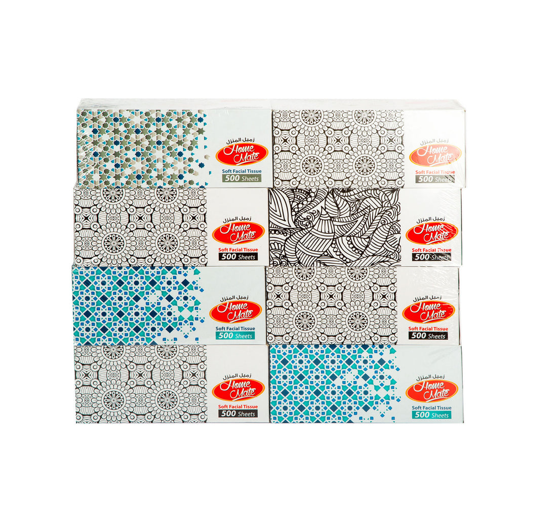Home Mate Facial Tissue 8 x 500 Sheets