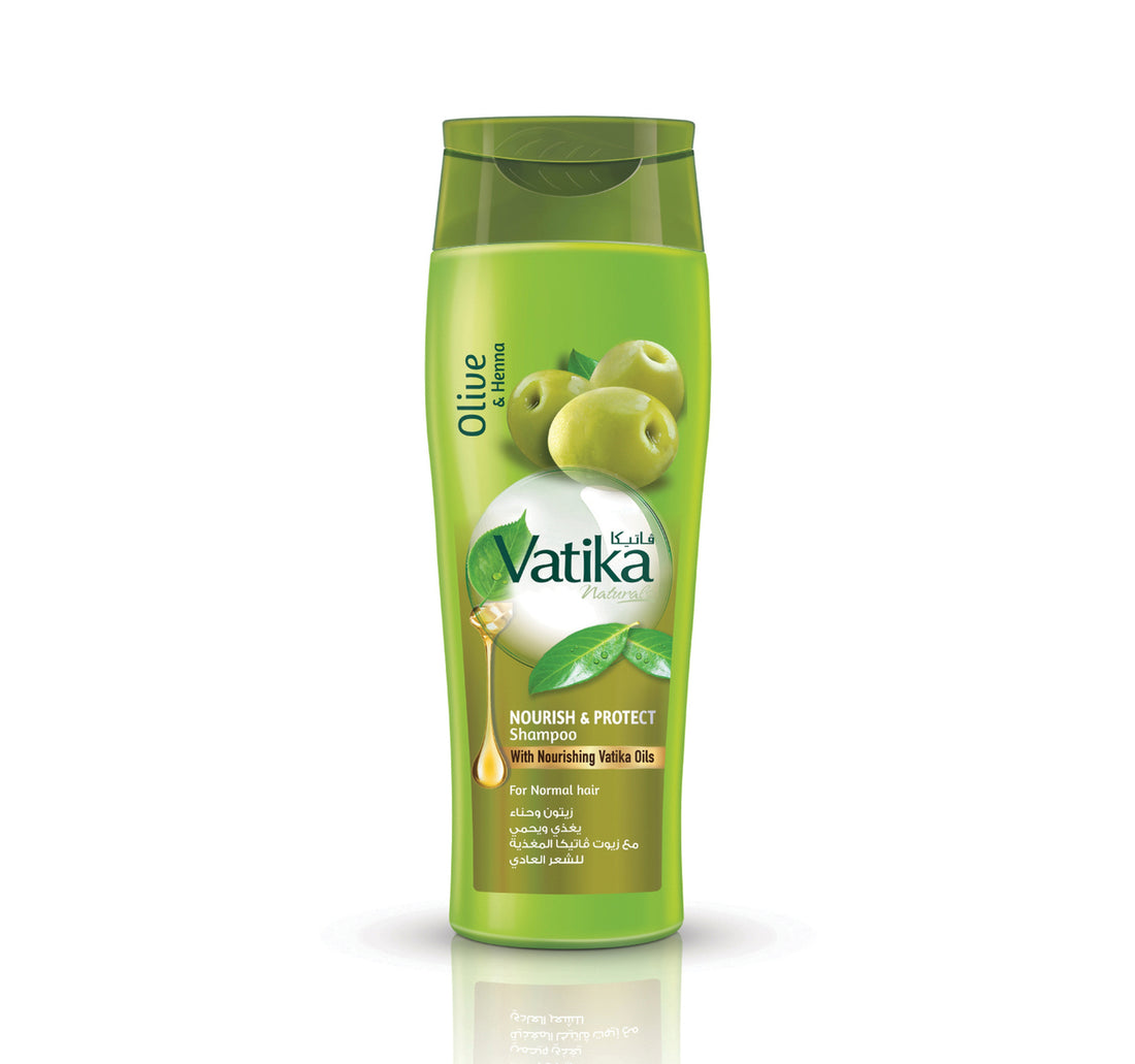 Vatika Naturals Nourish & Protect Shampoo with Natural Extracts Of Olive & Henna For Normal Hair 200 ml
