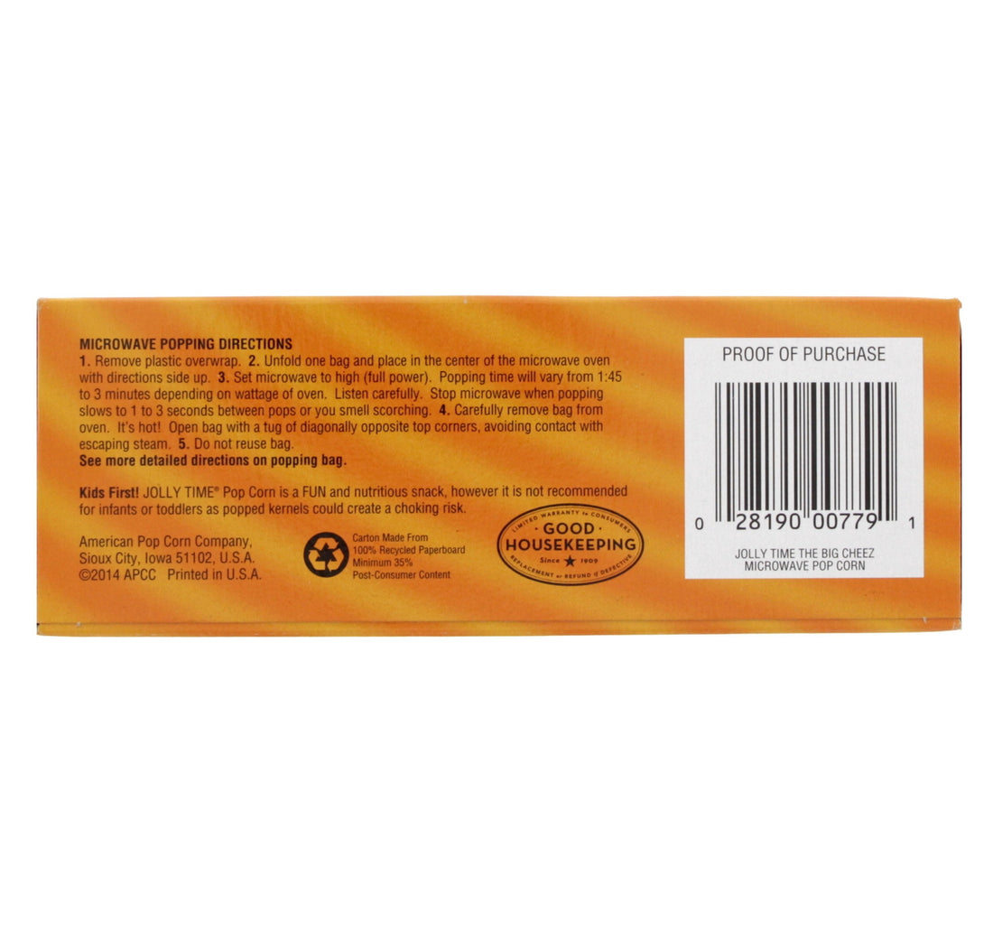 Jolly Time The Big Cheez Ultimate Cheddar Microwave Pop Corn 298 g