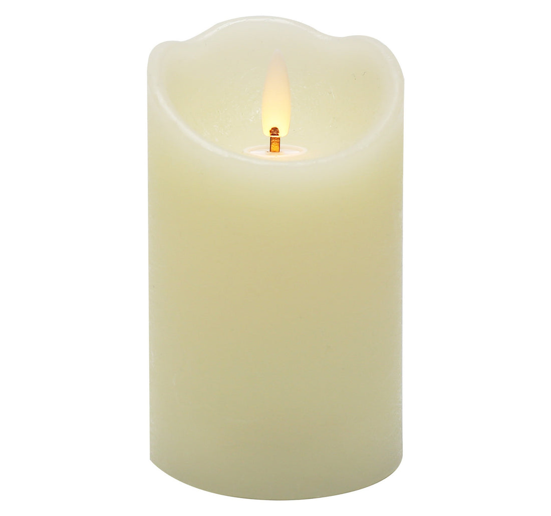 Maple Leaf Battery Operated LED Wax Candle 7.5x12.5cm