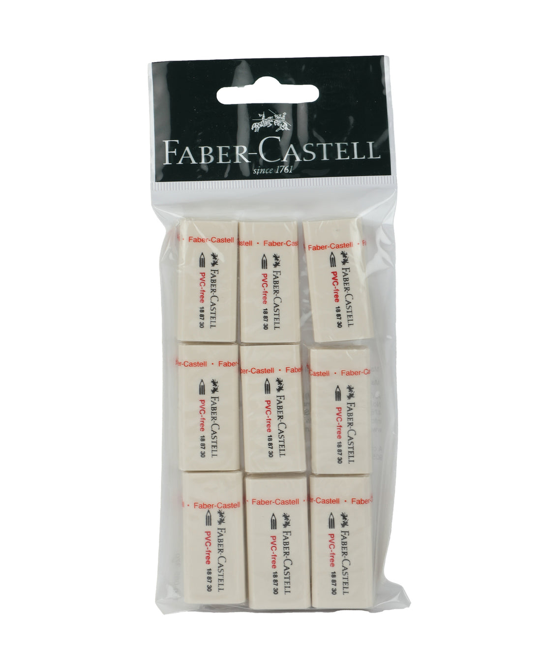 Faber-Castell Eraser Medium 9pcs FCM70863009