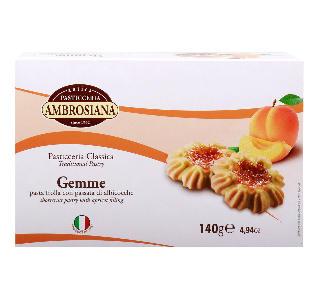 عجينة أمبروسيانا جيمي القصيرة المحشوة بالمشمش 140 غرام