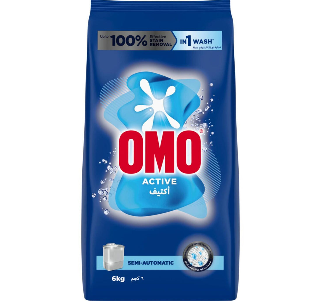 Omo Semi-Automatic Powder Laundry Detergent, Active 6 kg