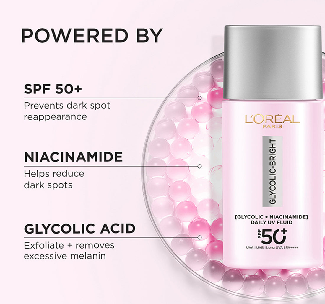 L'Oreal Paris Glycolic - Bright Anti-Dark Spot Daily Fluid SPF50+ 50 ml