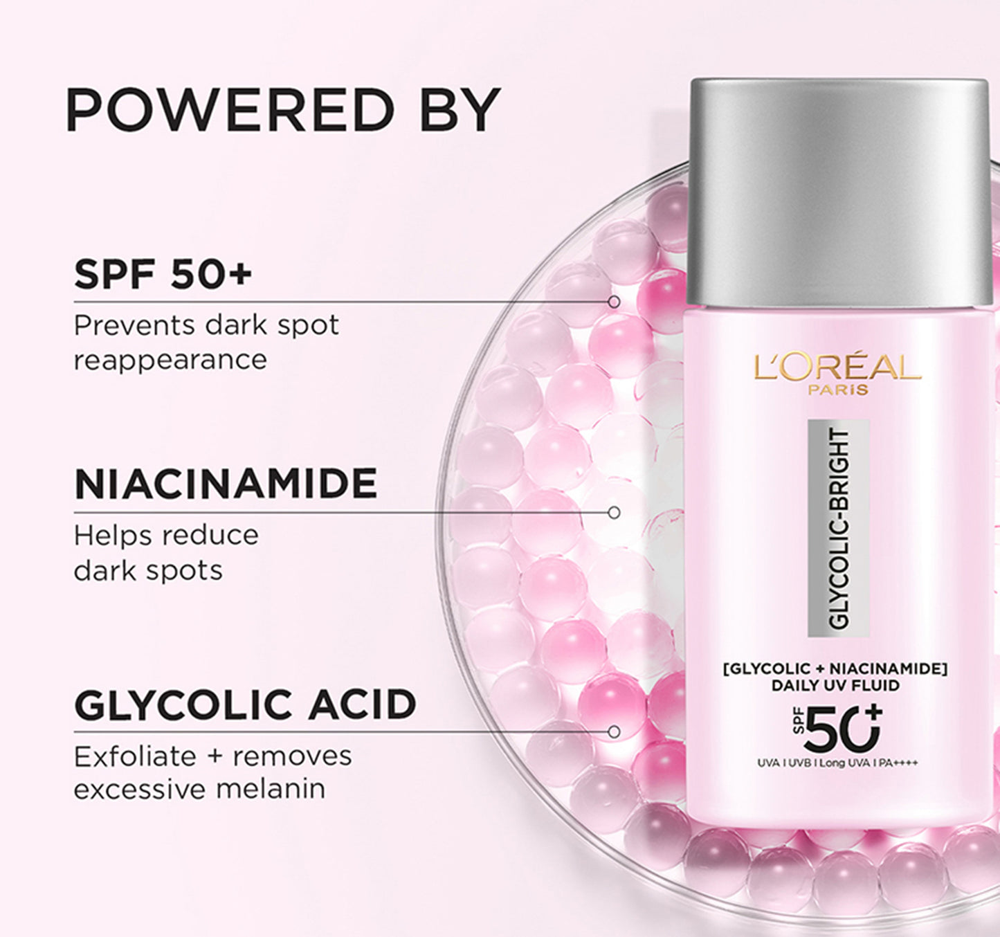 L'Oreal Paris Glycolic - Bright Anti-Dark Spot Daily Fluid SPF50+ 50 ml
