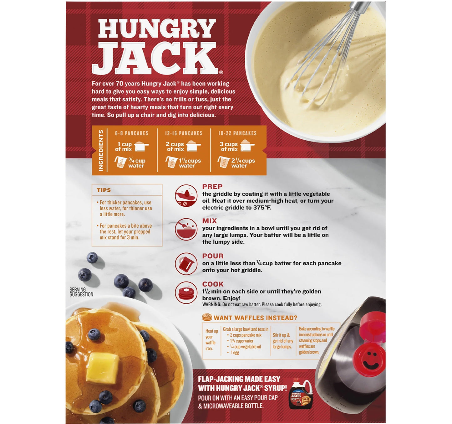 Hungry Jack Complete Buttermilk Pancake & Waffle Mix 907 g
