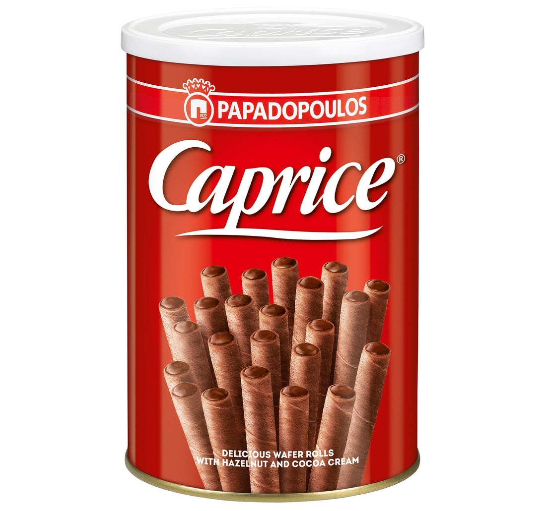 لفائف ويفر بابادوبولوس كابريس مع كريمة البندق والكاكاو 400 غرام
