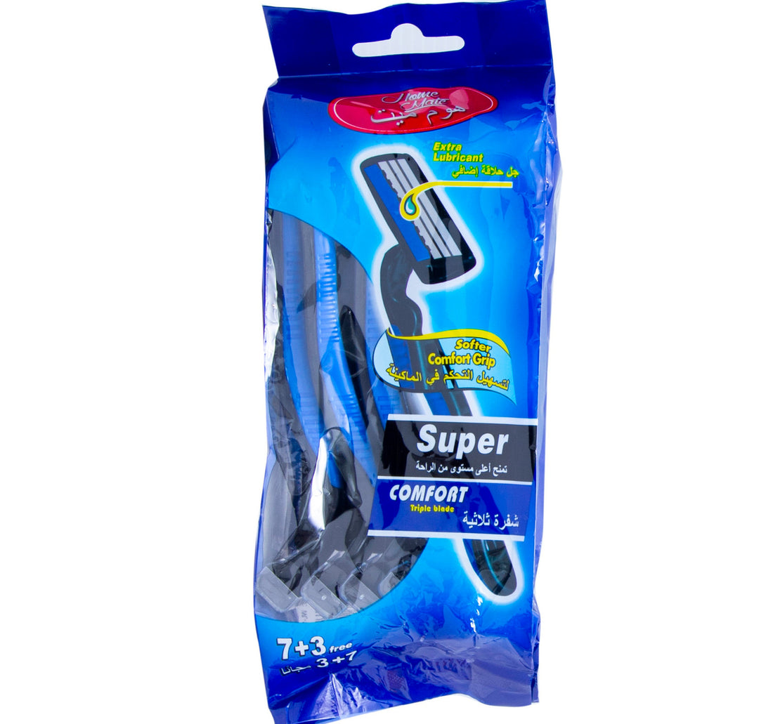 Home Mate Comfort Triple Blade Disposable Razors 10 pcs