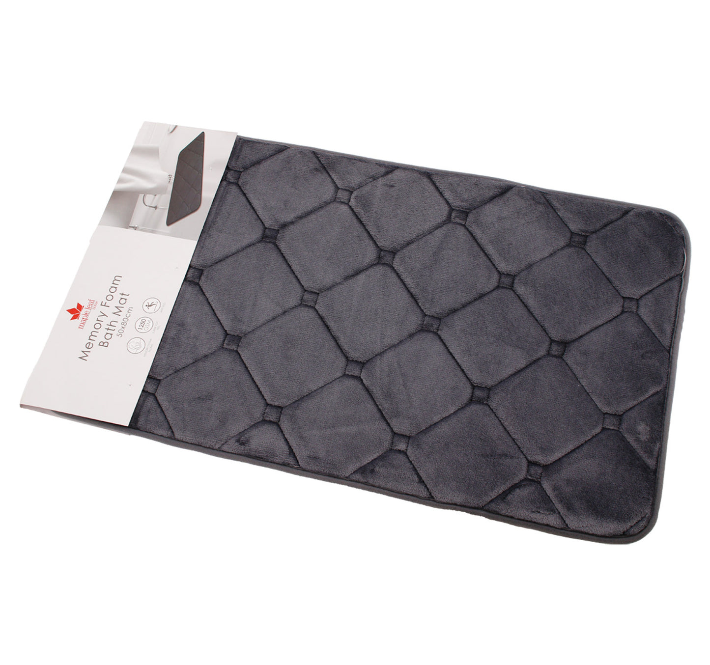 Maple Leaf Home Memory Foam Bath Mat, Assorted, SG302