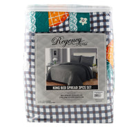 Regency King Bed Spread 220 x 240cm 3pcs Set Assorted