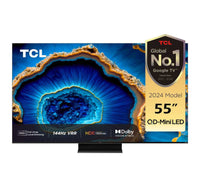 تلفزيون TCL 55 بوصة 4K Google Smart QD Series Mini LED، 55C755