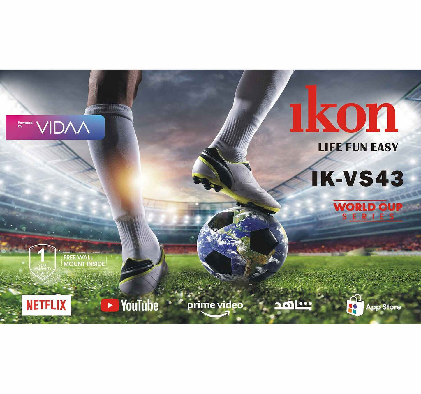 Ikon 43 inches Full HD Smart LED TV, Black, IK-VS43
