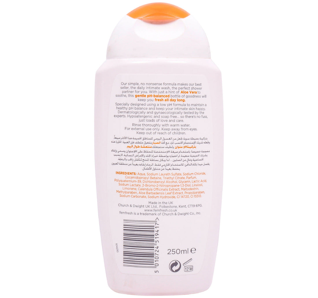 Fem Fresh Daily Intimate Wash With Aloe Vera 250 ml